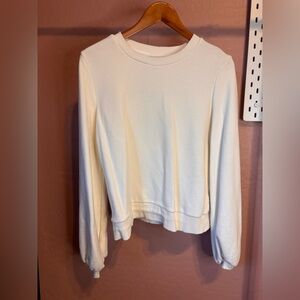 Off White Bubble Sleeve Sweater